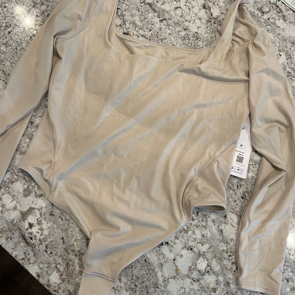 Lululemon Women's Beige Long Sleeve bodysuit